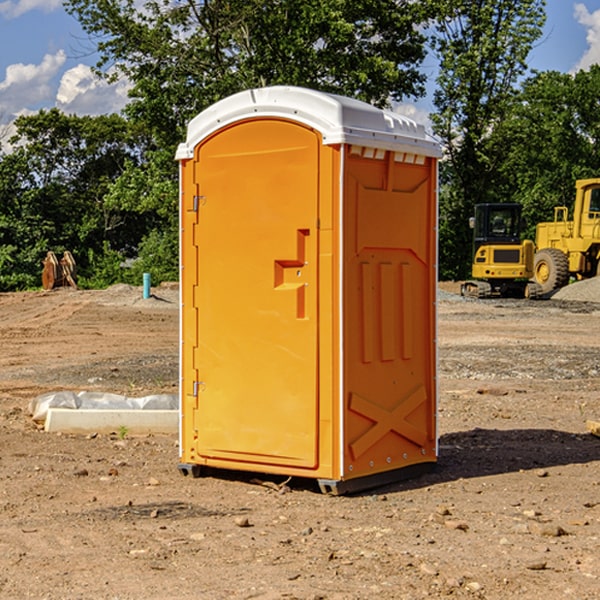 how often are the portable restrooms cleaned and serviced during a rental period in Wheatland Missouri